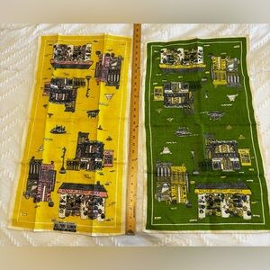 Vtg Set Suzanne Meister NOLA Tea Towel Antoine's Decatur St Absinthe New Orleans